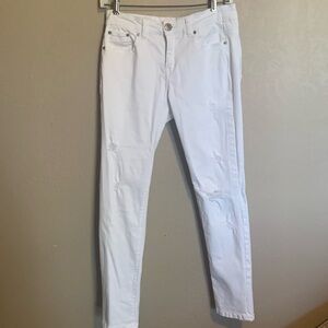 Distressed White Jeans, Size 4, Nordstrom Rack Supplies brand